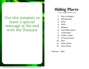 THC1715g: Hiding Places: THC1715 Green