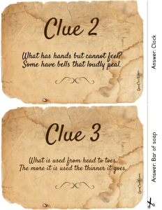 THC1702b: Clues 2-3: THC1702: Traditional Riddles
