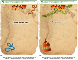 THC1779l: Extra Text Clue Templates: THC1779 Outdoor Adventure Clues