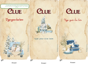 THC1753f: Adult Extra Blank Clue templates: THC2707: Xmas Kids Vs Adults