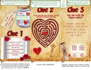 THC1769 Love Puzzle Clues design preview