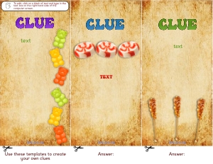 THC1809g: Blank Candy Clues: THC1809: Candy Quest Puzzles