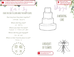 BK1101c: Letter Size  (US) Wedding Booklet inside pages: BK1101 Wedding Book Eucalyptus