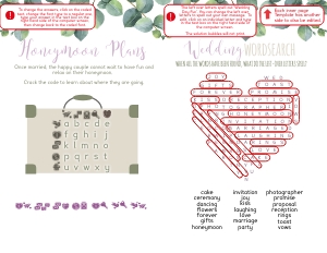 BK1101d: Letter Size  (US) Wedding Booklet inside pages: BK1101 Wedding Book Eucalyptus
