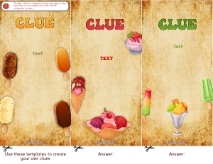 THC1813g: Blank Ice Cream Clues: THC1813_Icecream_outdoor_puzzles