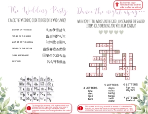 BK1101b: Letter Size (US) Wedding Booklet inside pages: BK1101 Wedding Book Eucalyptus