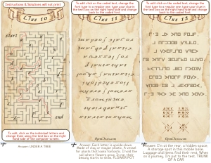THC3101e: Clubhouse/Den Clues Outdoor 10-12: THC3101 Indoor and Outdoor Puzzle Clues