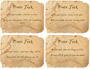 THC1818: Tasks: Pirate Treasure Hunt with puzzles that can be edited