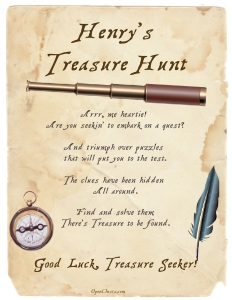 THC1818a: Pirate Start: Pirate Treasure Hunt with puzzles that can be edited