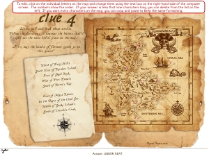 THC1818d: Pirate Clue 4: Pirate Treasure Hunt with puzzles that can be edited