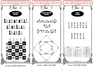 THC1846b: Clues 4 - 6: THC1846 Black and White Cipher Hunt