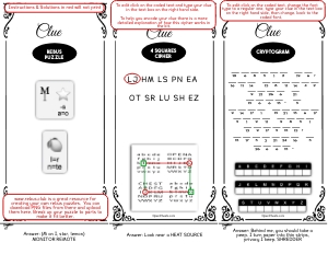 THC1846f: Extra Clues - Difficult: THC1846 Black and White Cipher Hunt