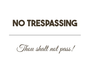THC1846: No Trespassing Poster: THC1846 Black and White Cipher Hunt