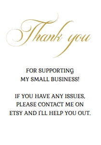 01 Thank You For Your Support!: 10-118INVITATION