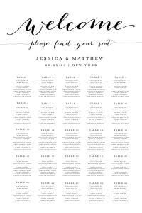 welcome seating chart 1946 24 x 36 design preview