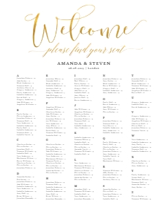Audrey Seating Chart 24x36 design preview