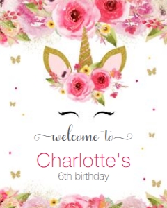 Unicorn Welcome Sign design preview