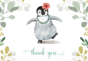 Penguin Thank You - PBS01 5x3.5" design preview