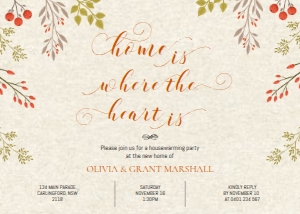 Fall Housewarming Invite design preview