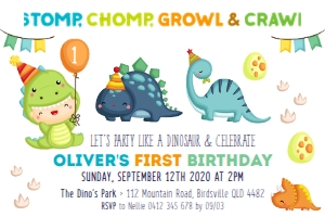 Dinosaur Invitation design preview