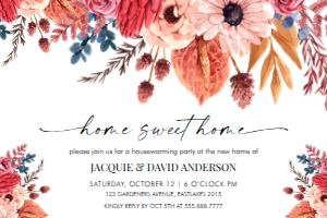 Floral House Warming design preview