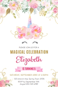 P&G Unicorn Invite design preview