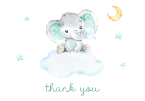 Elephant Thank You Card - ME20 design preview