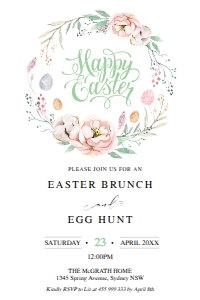 Floral Easter Invitation design preview