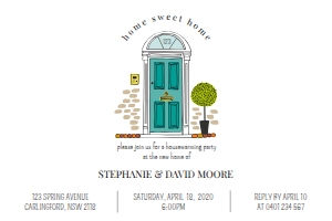 Housewarming Party Door - 4x6: Housewarming Party - Door