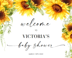 Sunflower Welcome Sign - BS 20x16": Sunflower BS - Welcome Sign