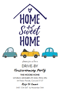 Drive-By Housewarming Invite design preview