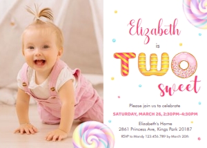 TWO Sweet Photo - 5x7: TWO Sweet with Photo