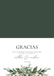 106 T. AGRADECIMIENTO EUCALIPTO doblada: 5694247960737