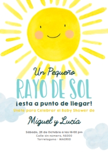 306 INVITACION BABY SHOWER SUNNY: 5784878022817