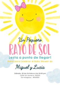 306 INVITACION BABY SHOWER SUNNY CHICA: 5791629967521