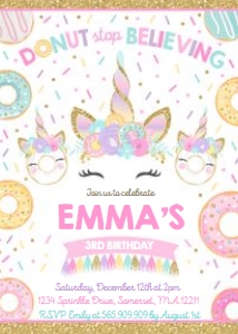 Unicorn Donut Stop Believing design preview