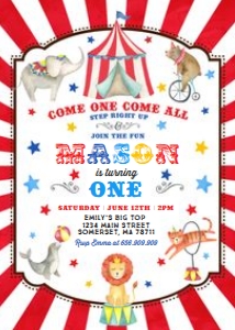 Circus Red Multi design preview