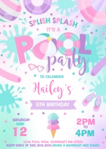 Pool Party Pink 1 design preview