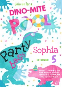 dinosaur pool party 2 design preview