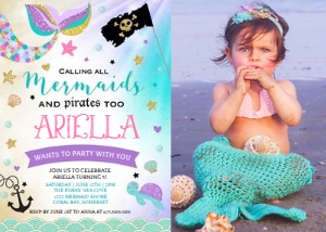 Mermaid and Pirate Multi Photo design preview