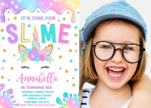 Unicorn Slime Party 2 Photo design preview