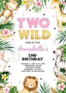 Two Wild Jungle Animals 1 design preview