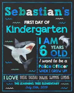 Shark School Sign 1 design preview
