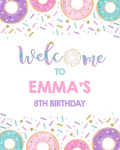 Donut Welcome sign 1 design preview