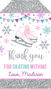 Ice Skate Favor Tag 6 design preview