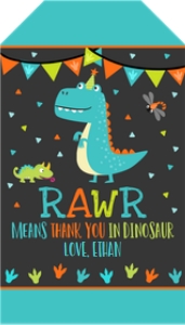 Dino Favor Tag 6 design preview