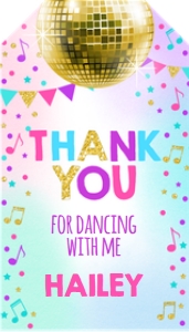 Dance Party Favor Tag 4: Dance Party Favor Tag 4