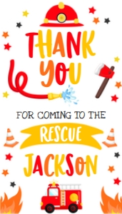 Firetruck Favor Tag 2 design preview