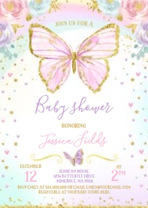 Butterfly Baby Shower 2 design preview