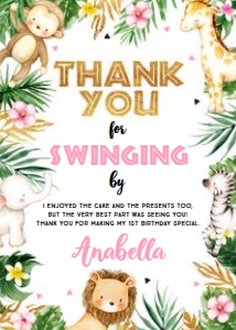Safari Jungle Thank You 1 design preview